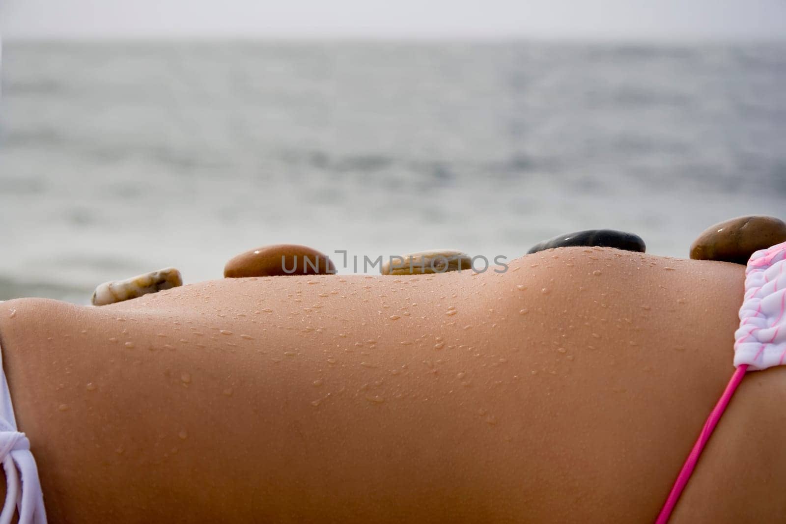 Girl getting a stone
