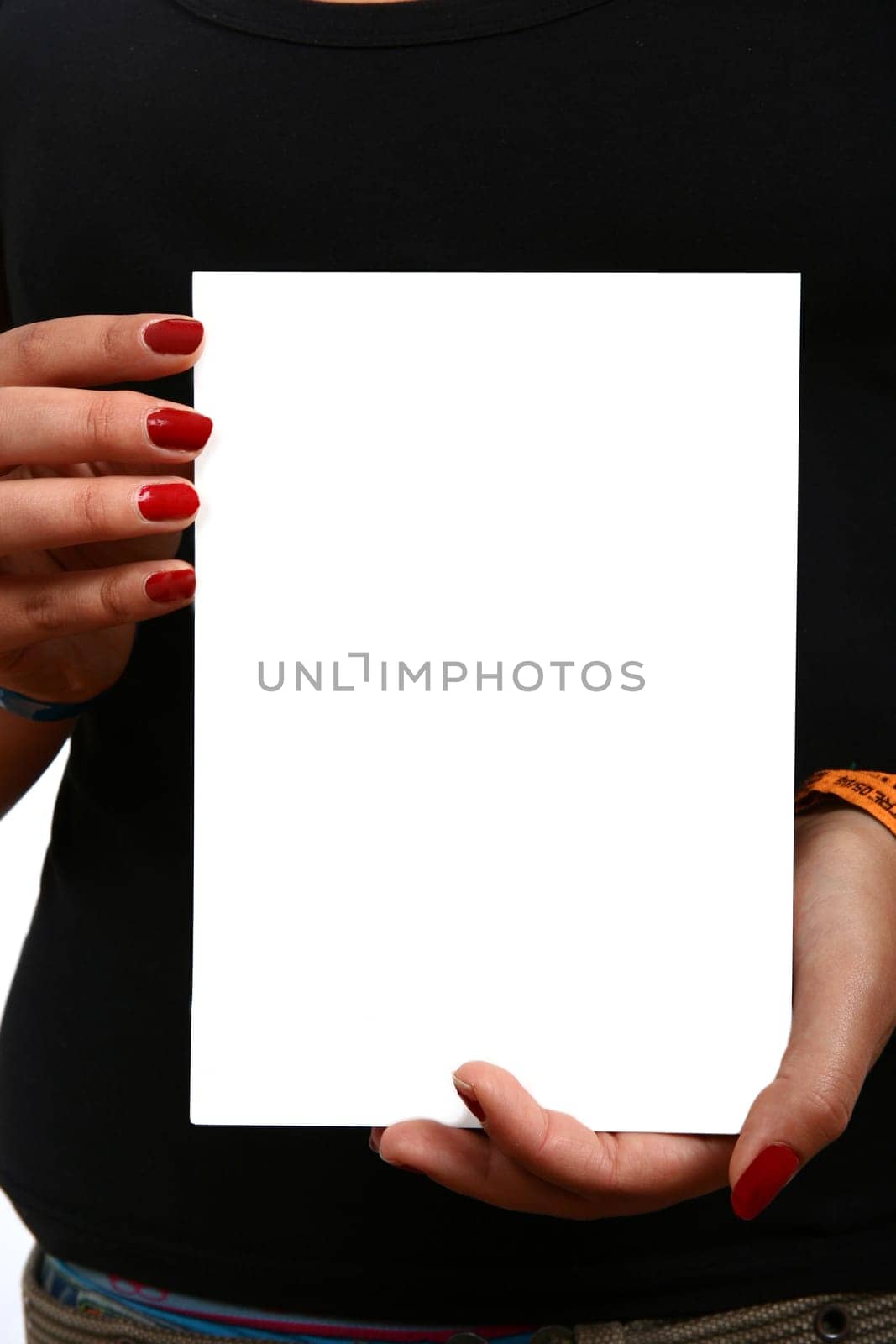 empty white card