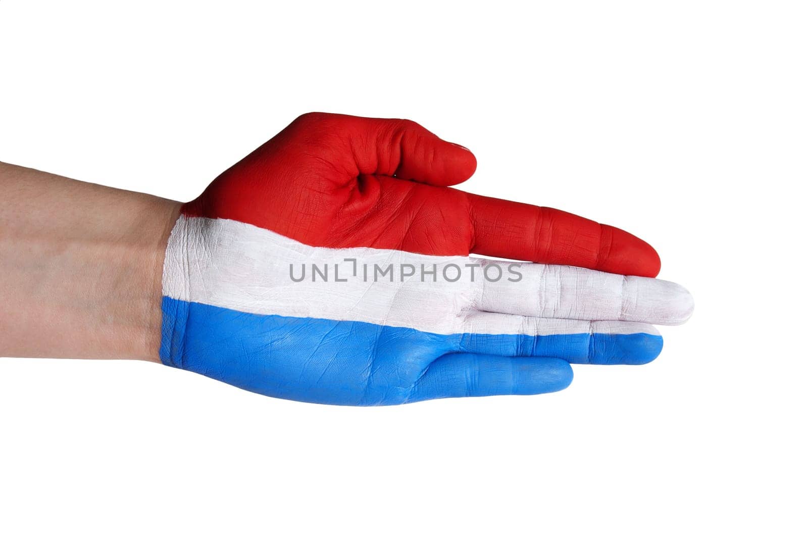 a dutch hand, isolated on white
