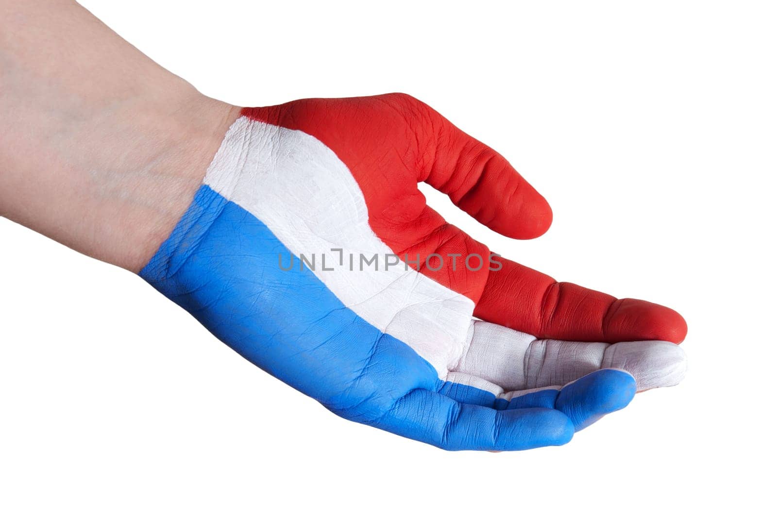 a dutch hand in a helping gesture