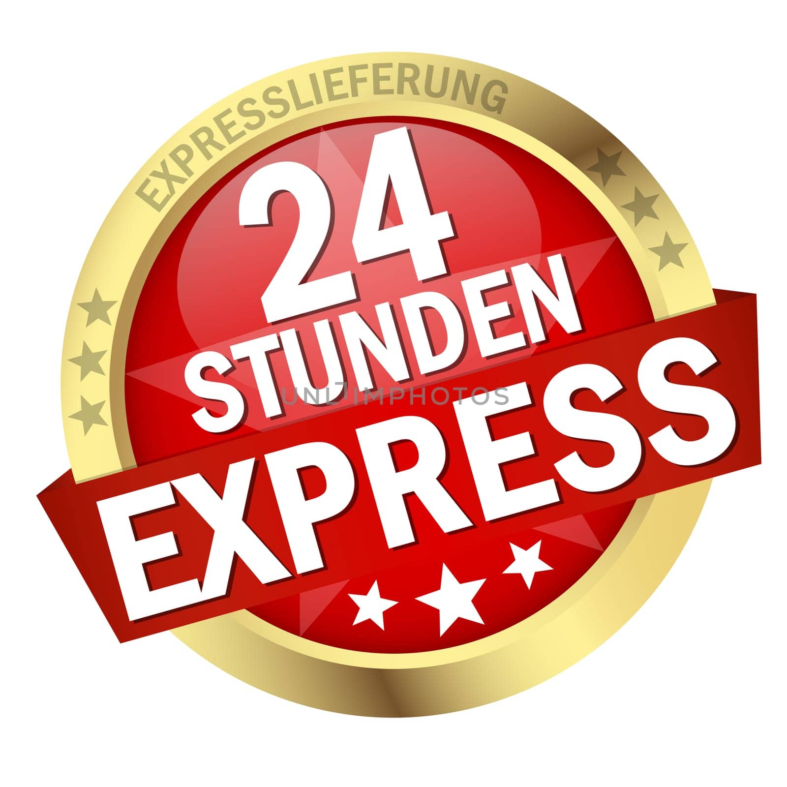 Button with banner " 24 HOURS EXPRESS """