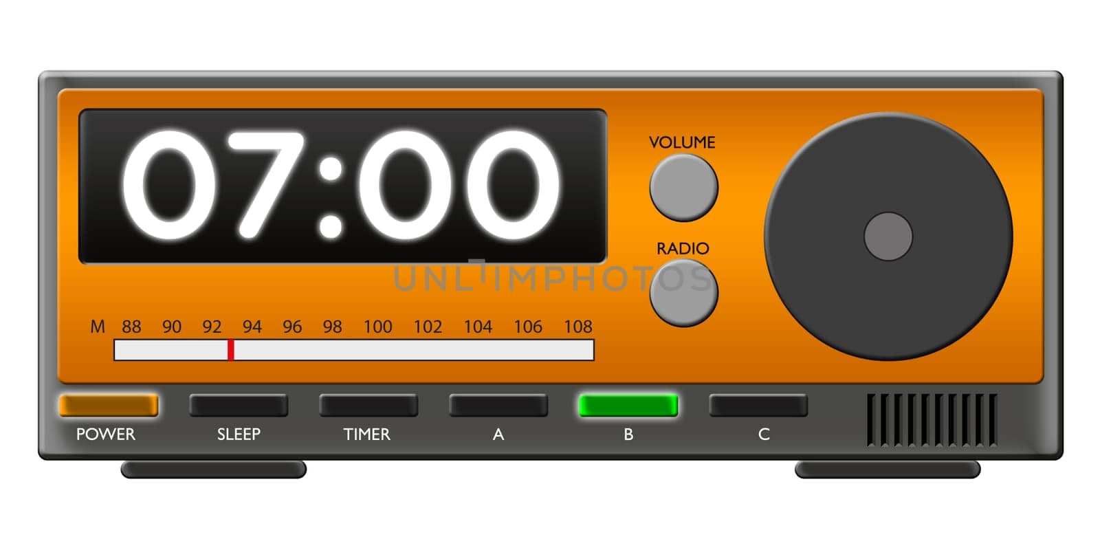 Retro Alarm Clock as retro drawing