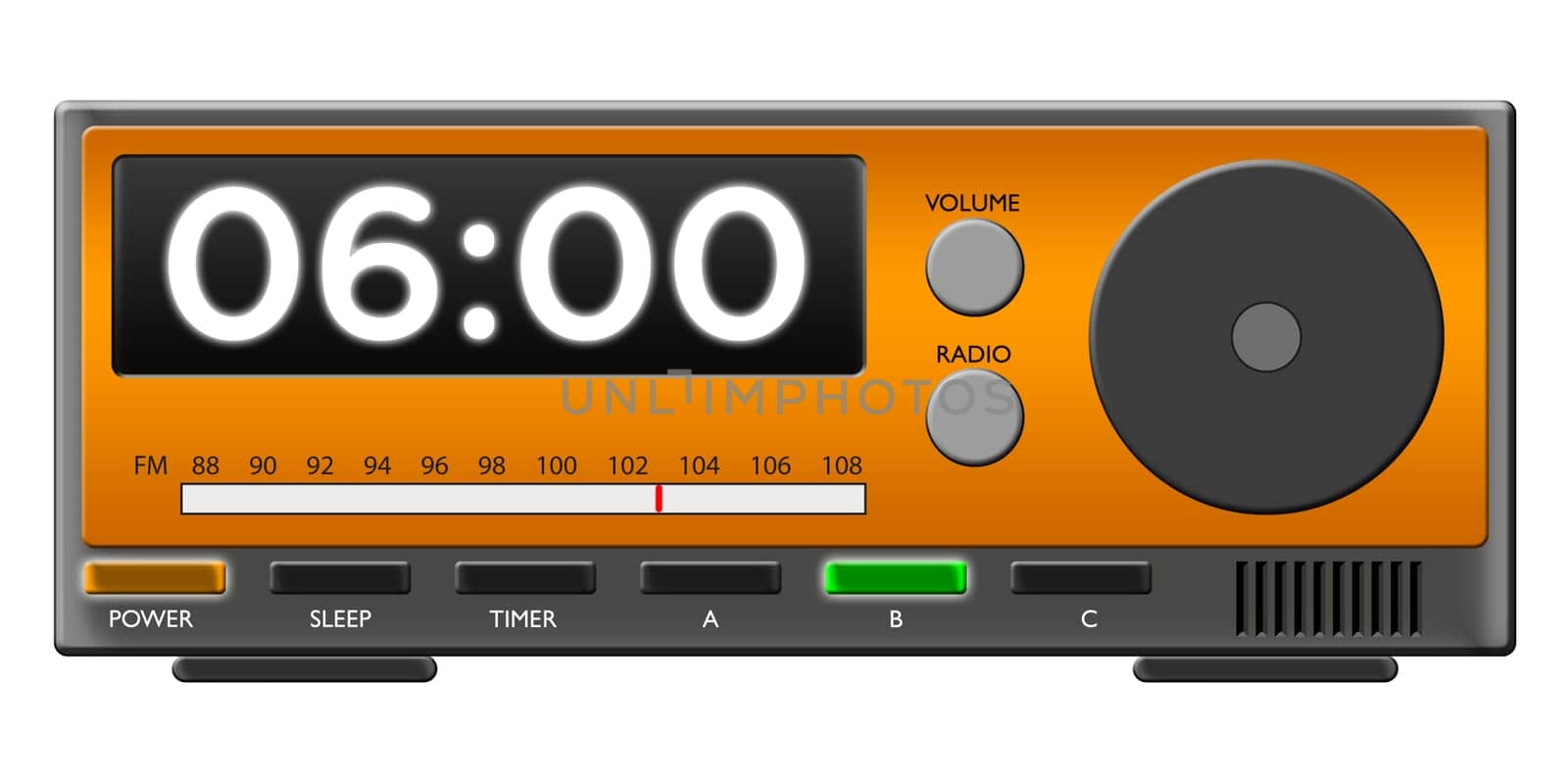 Retro Alarm Clock as retro drawing
