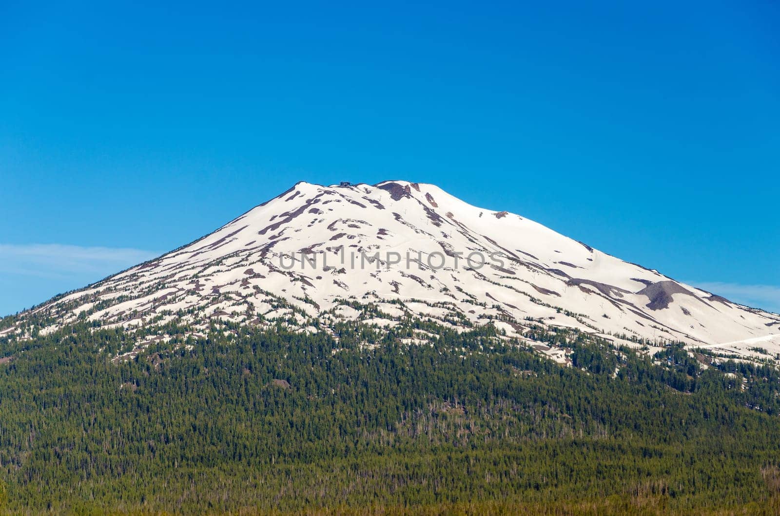 A closeup view of beautiful Mt. Bachelor near Bend, Oregon