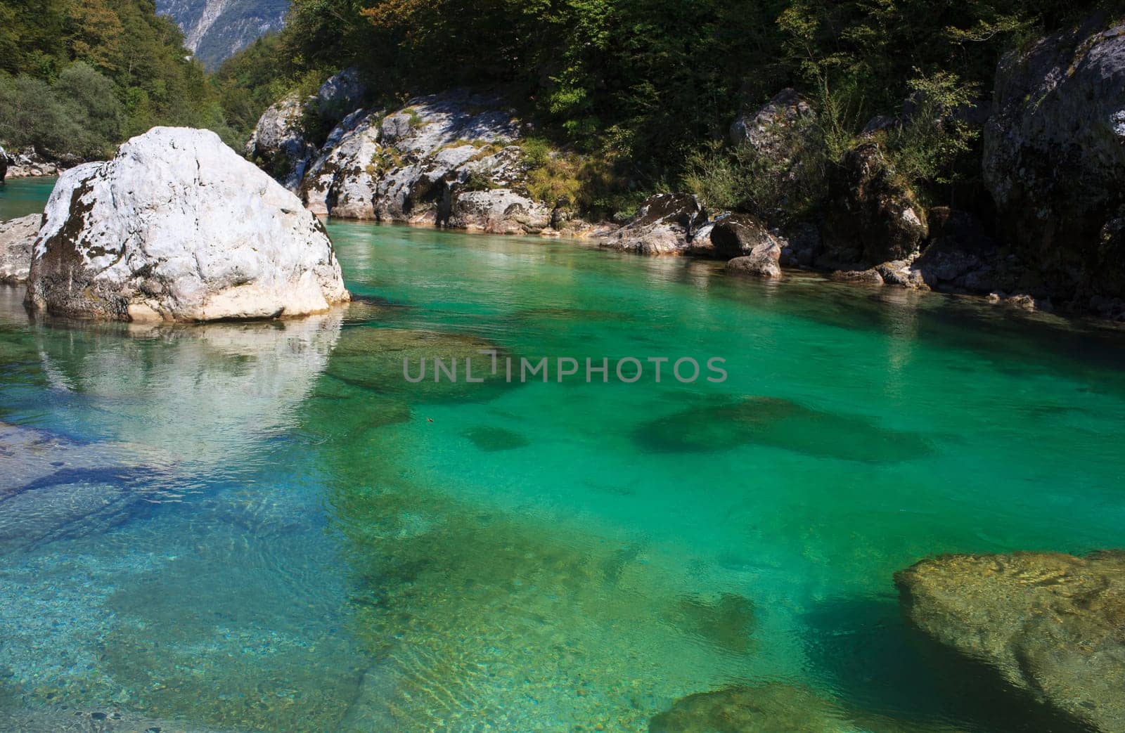 View of Soca river in Slovenia, Europe