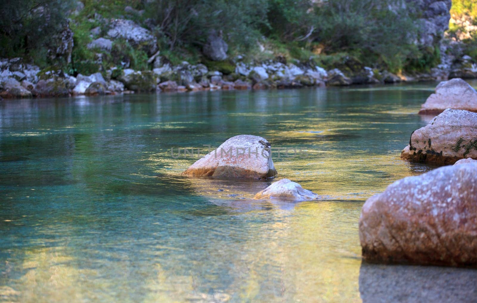 View of Soca river in Slovenia, Europe