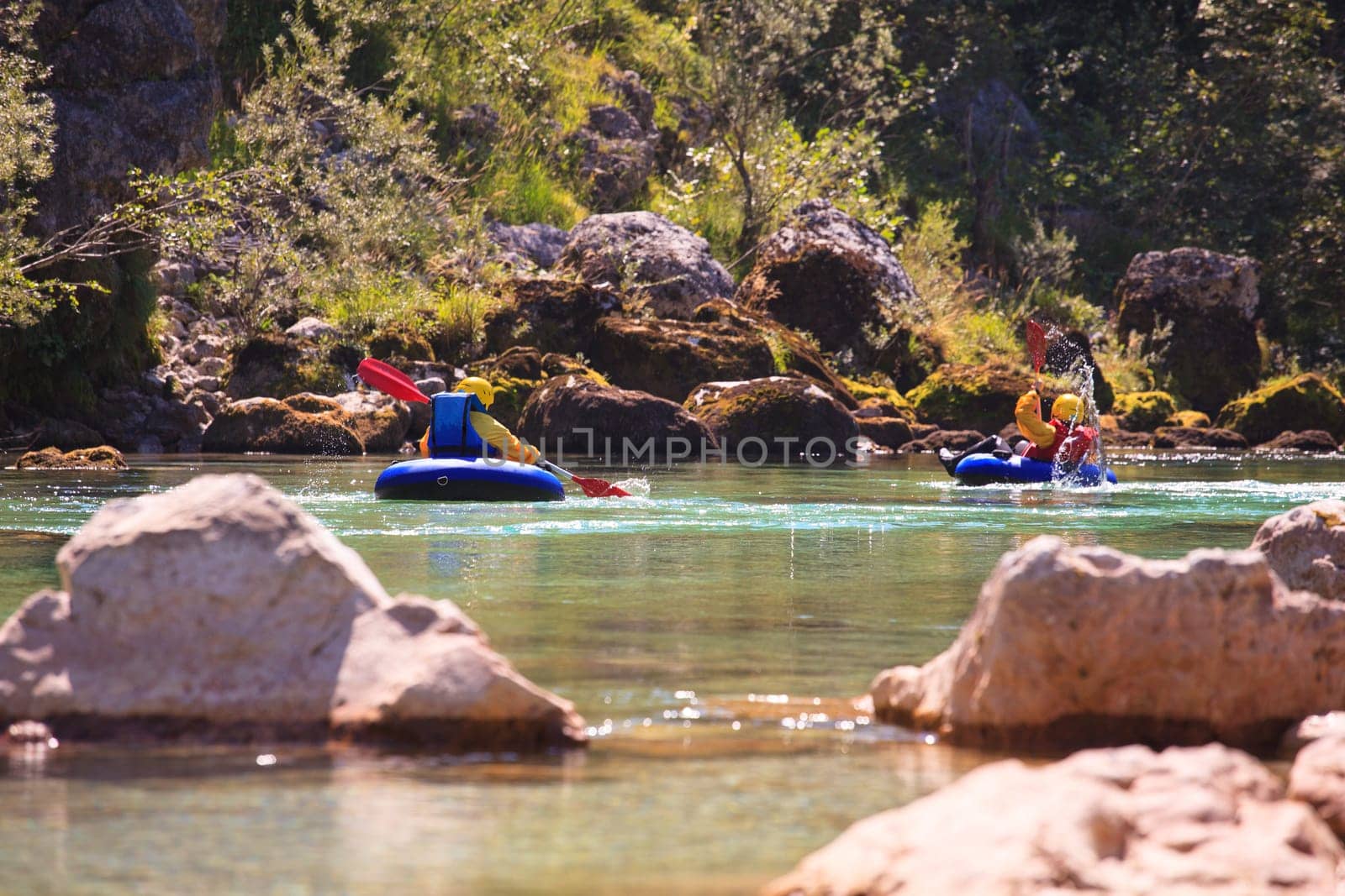 Riverbug in the summer on the Soca river, Slovenia