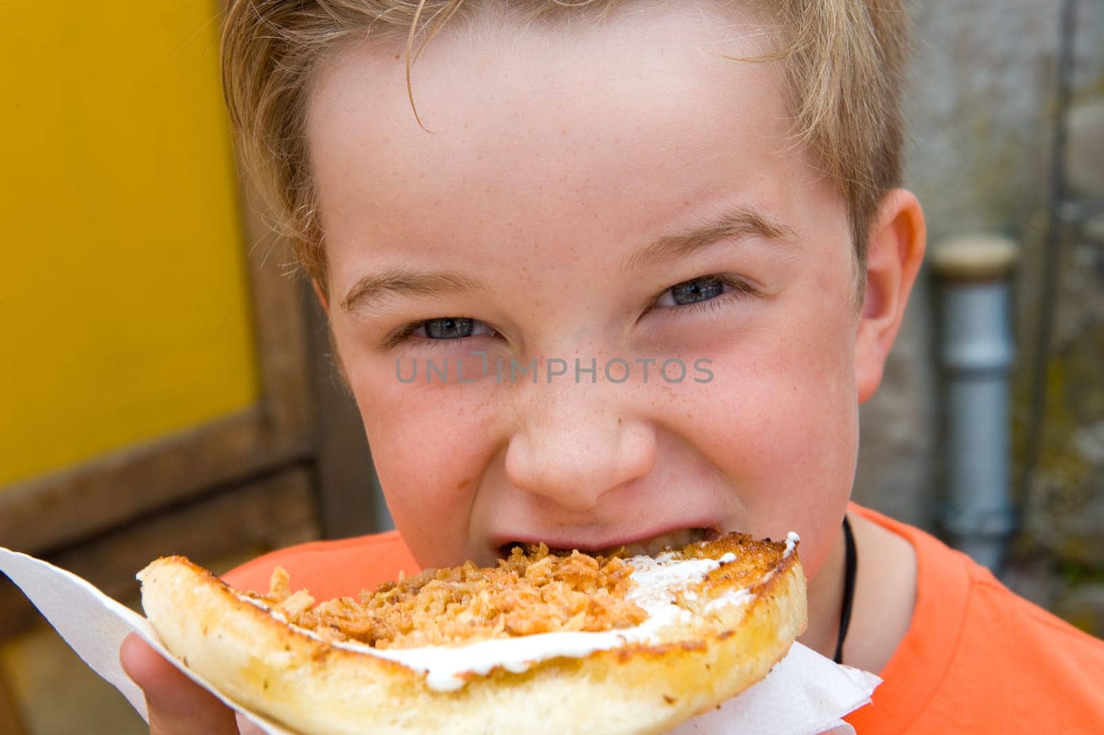 boy is eating
