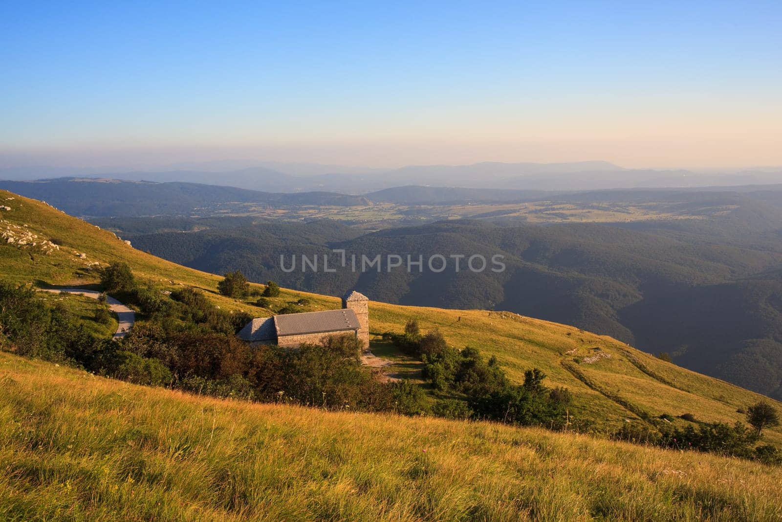 View of St. jerome church in the Nanos mountain - Slovenia