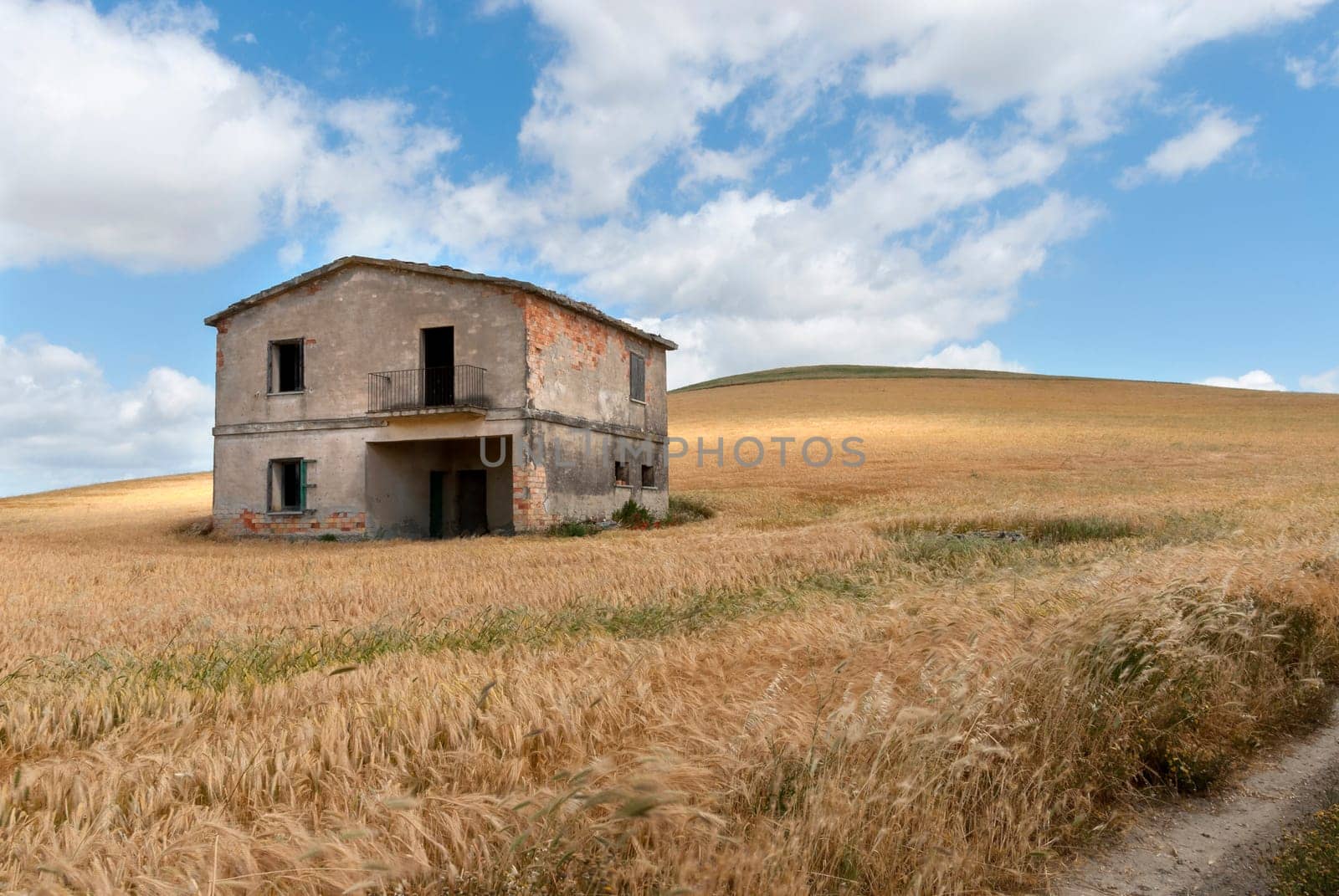 country landscape with cottage in Matera
