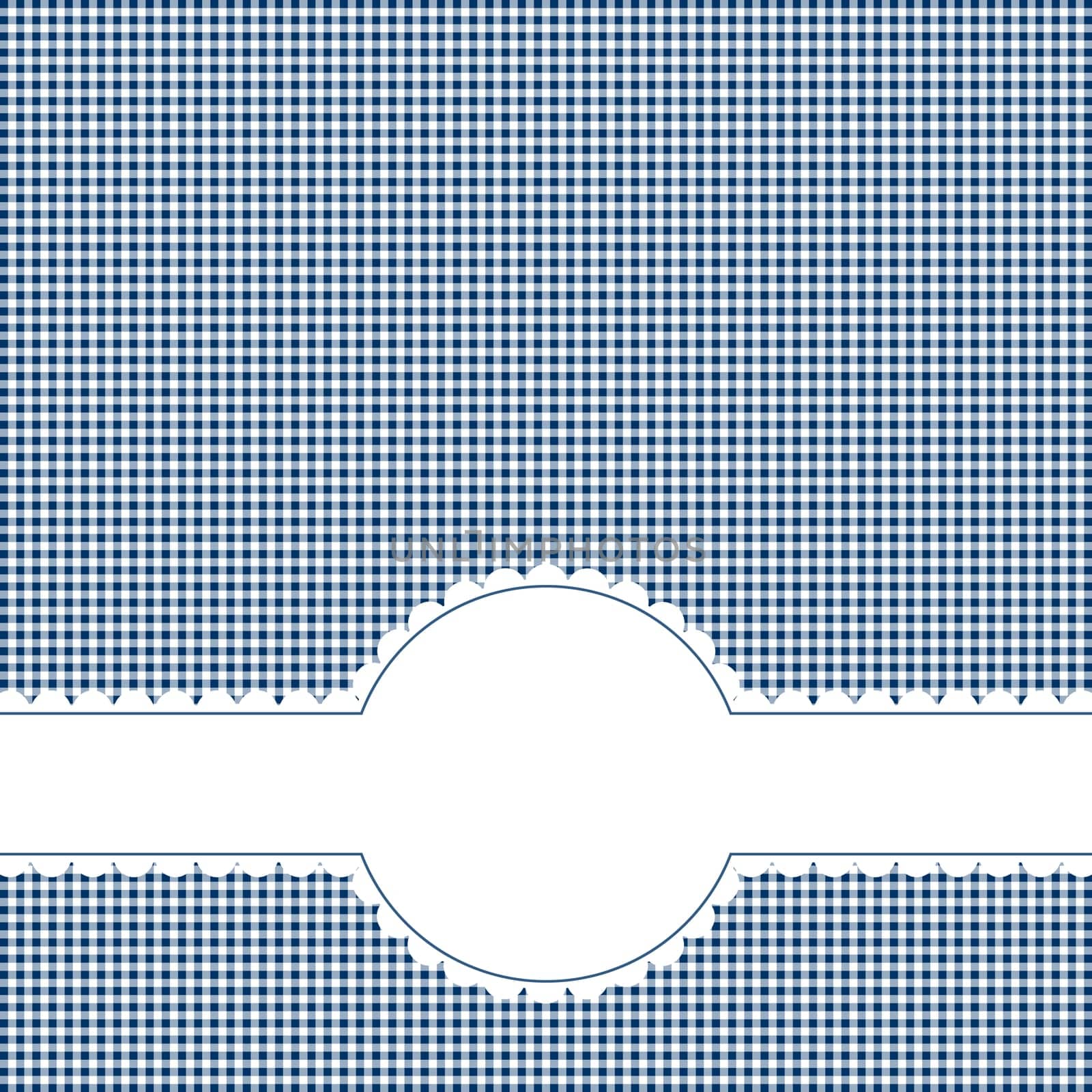 Banner with text space on check pattern