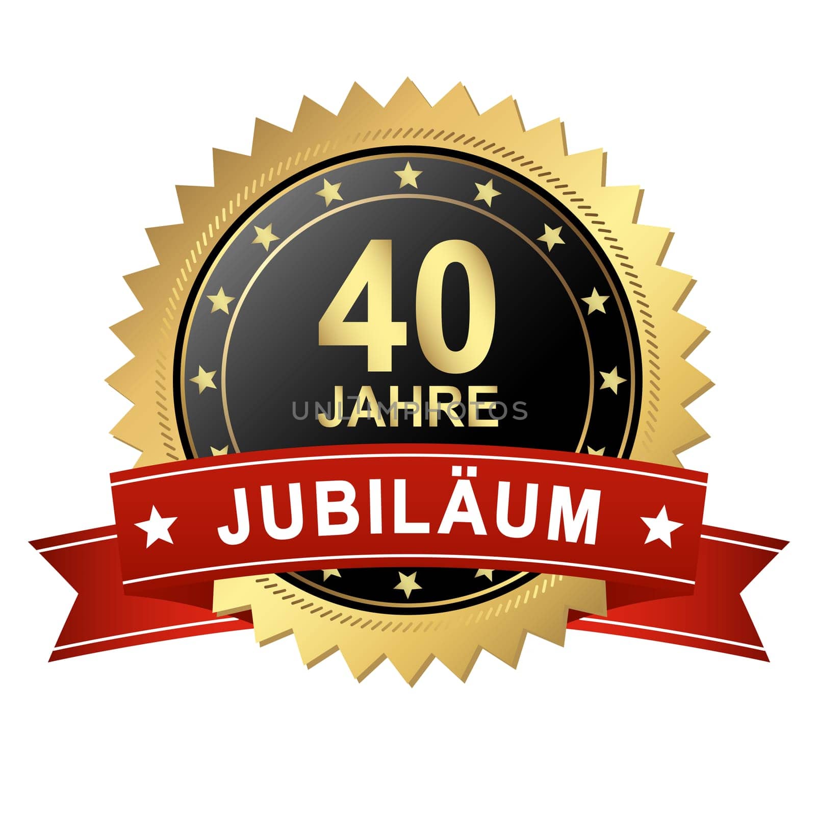 Button with banner - Anniversary 40 years