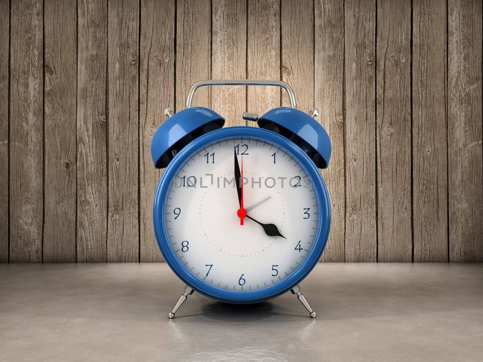 Alarm clock with wood background