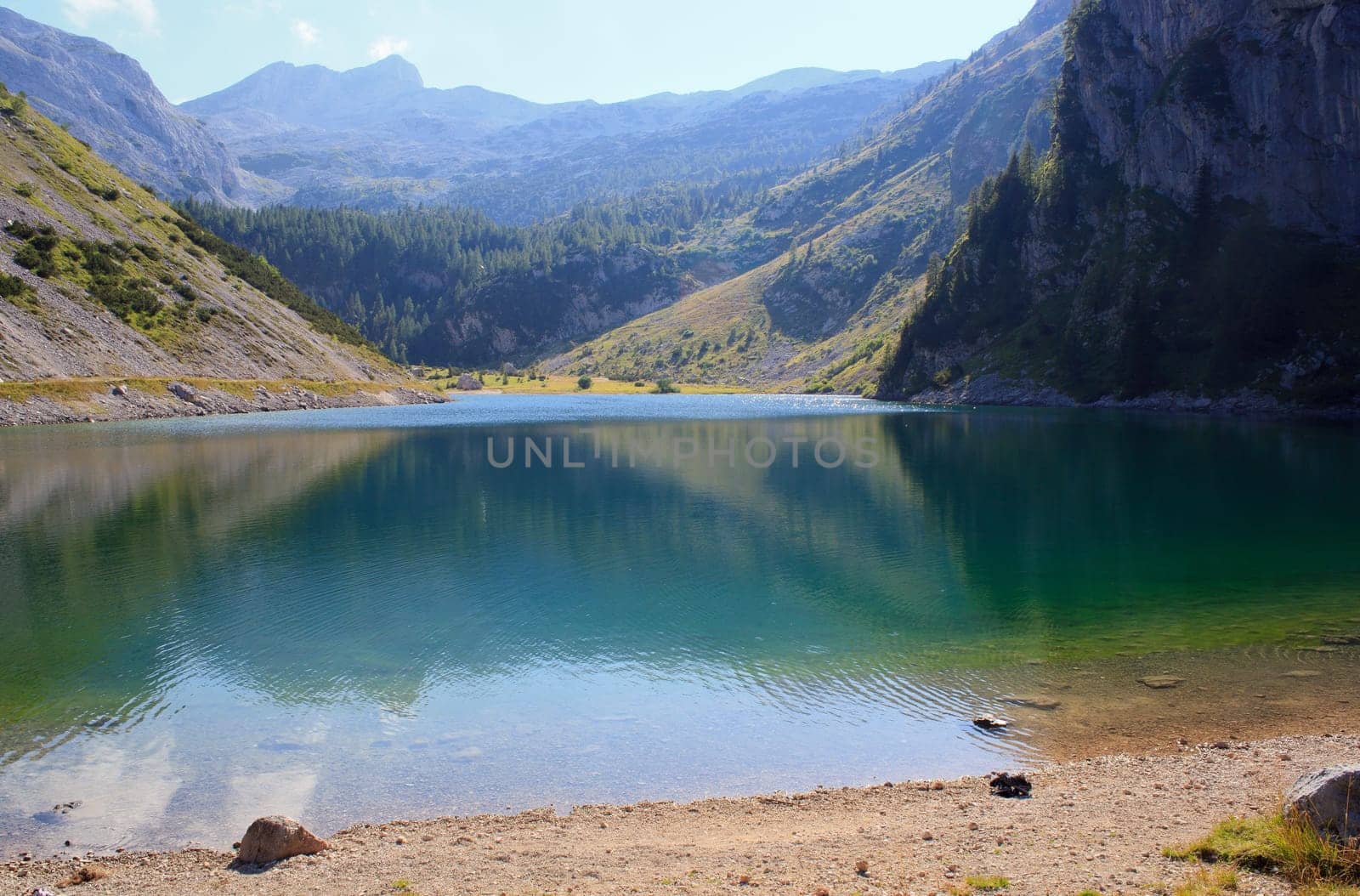 View of krnsko lake in the summer, Slovenia - Europe
