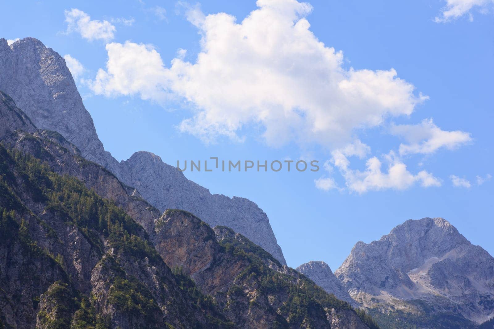 View of Slovenian Julian Alps in the summer