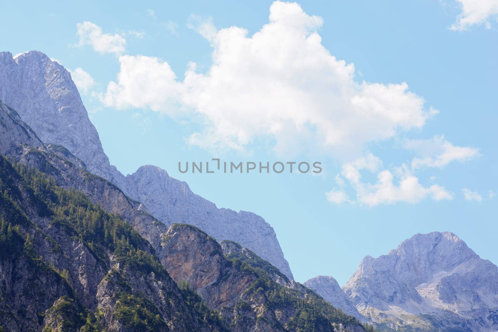 View of Slovenian Julian Alps in the summer