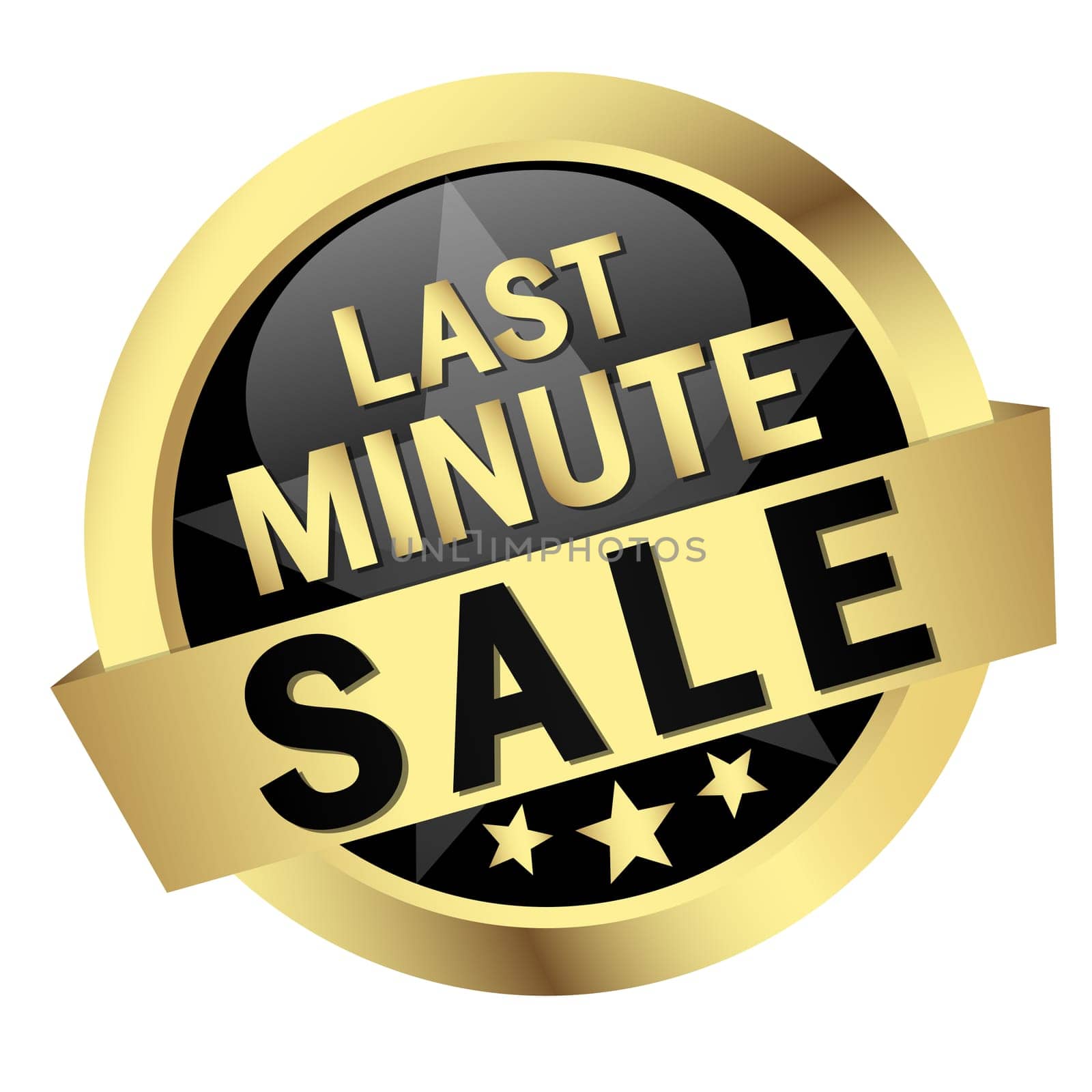 Button with banner " LAST MINUTE SALE """