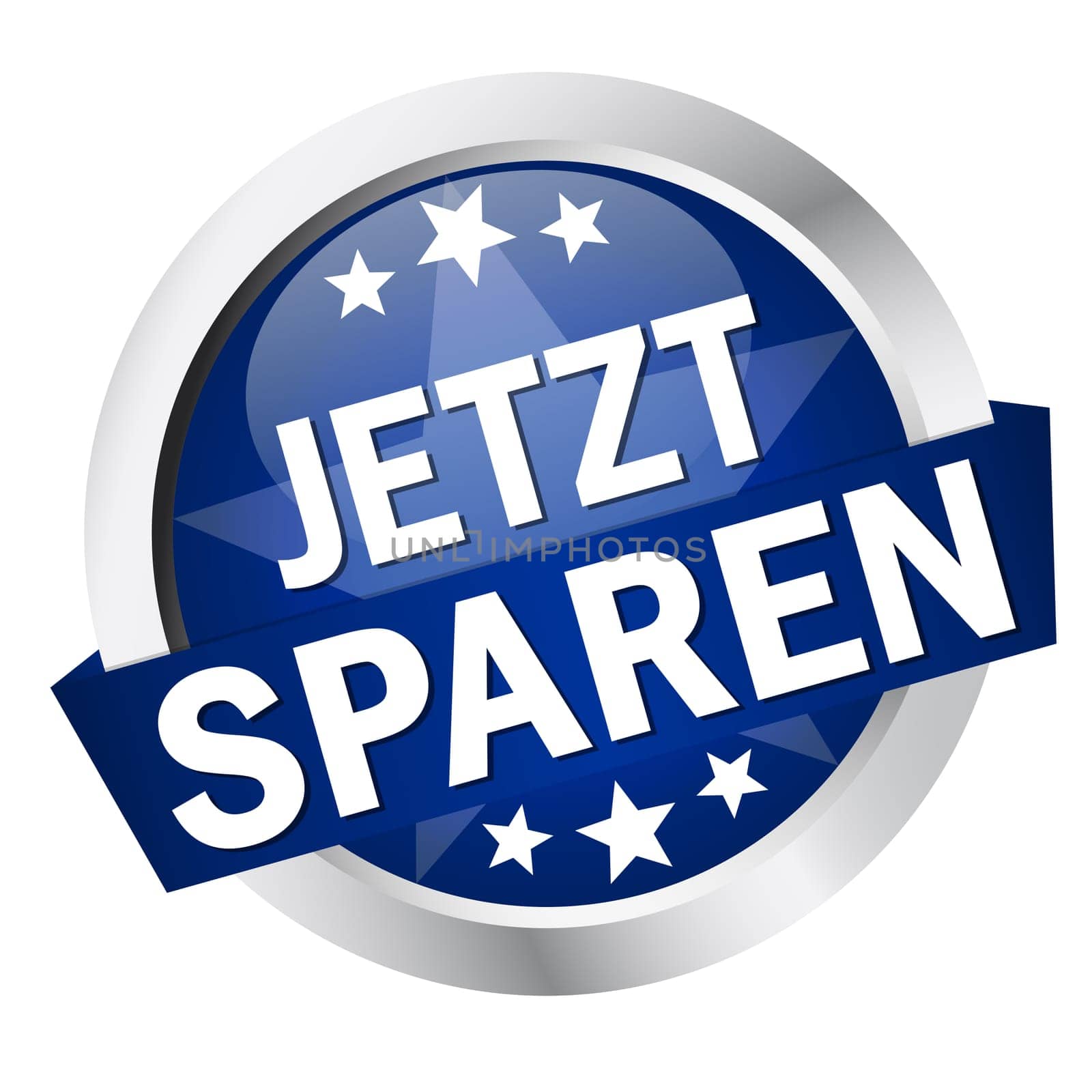 Button with banner " SAVE NOW """