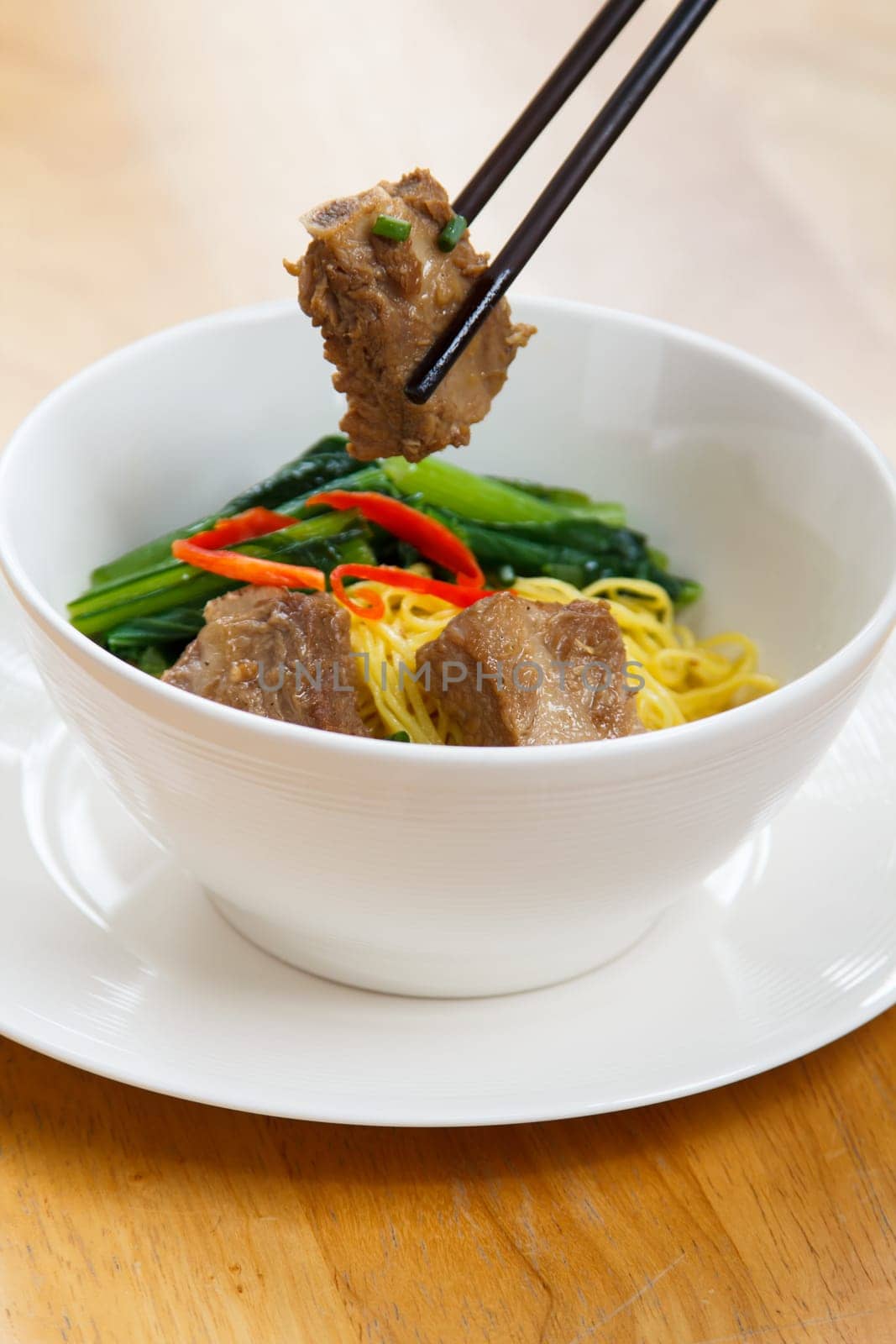 Noodles Pork of Chinese food