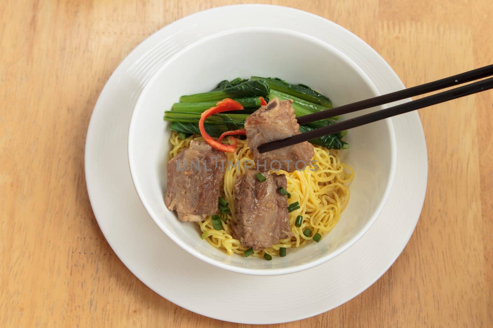 Noodles Pork of Chinese food