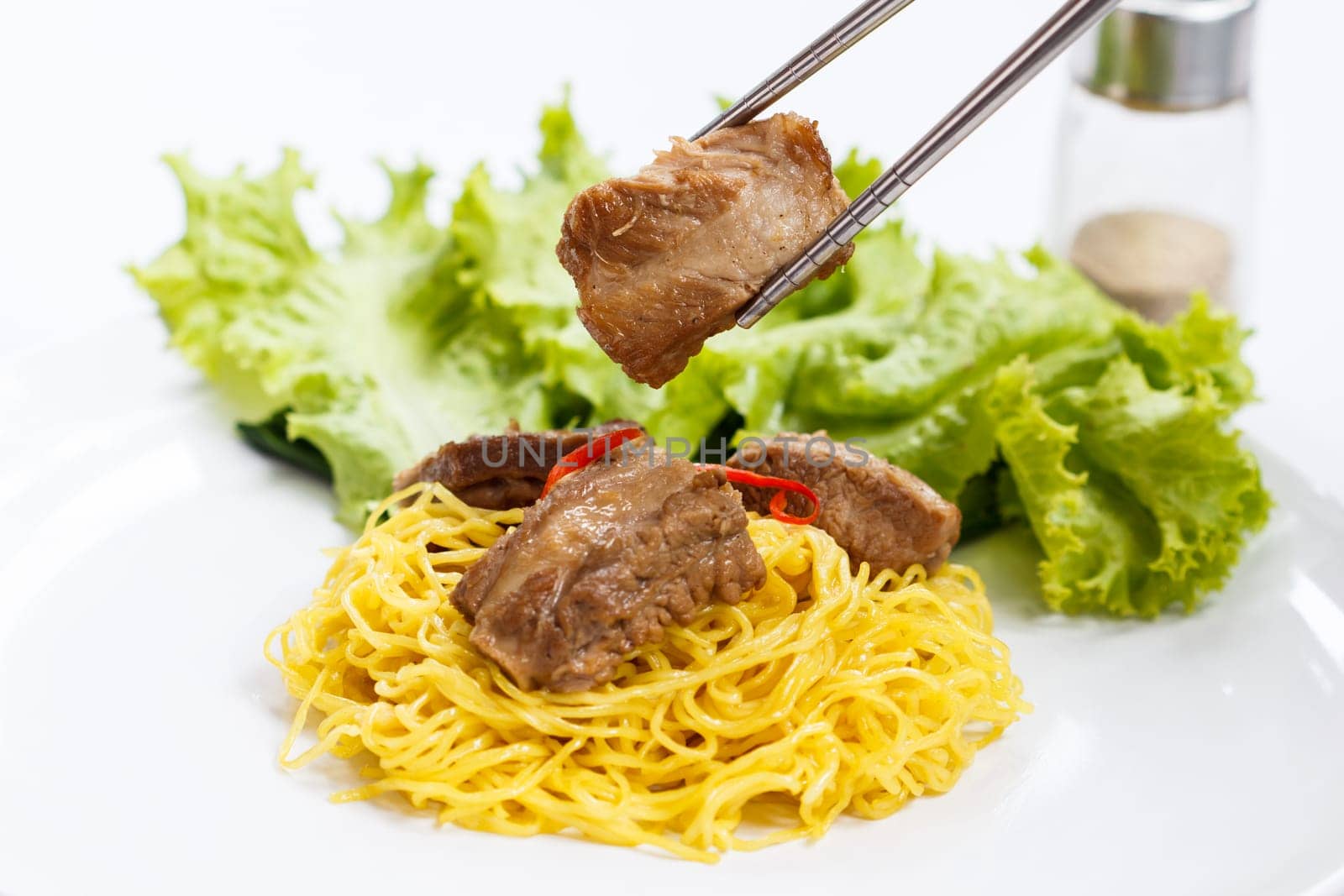 Noodles Pork of Chinese food