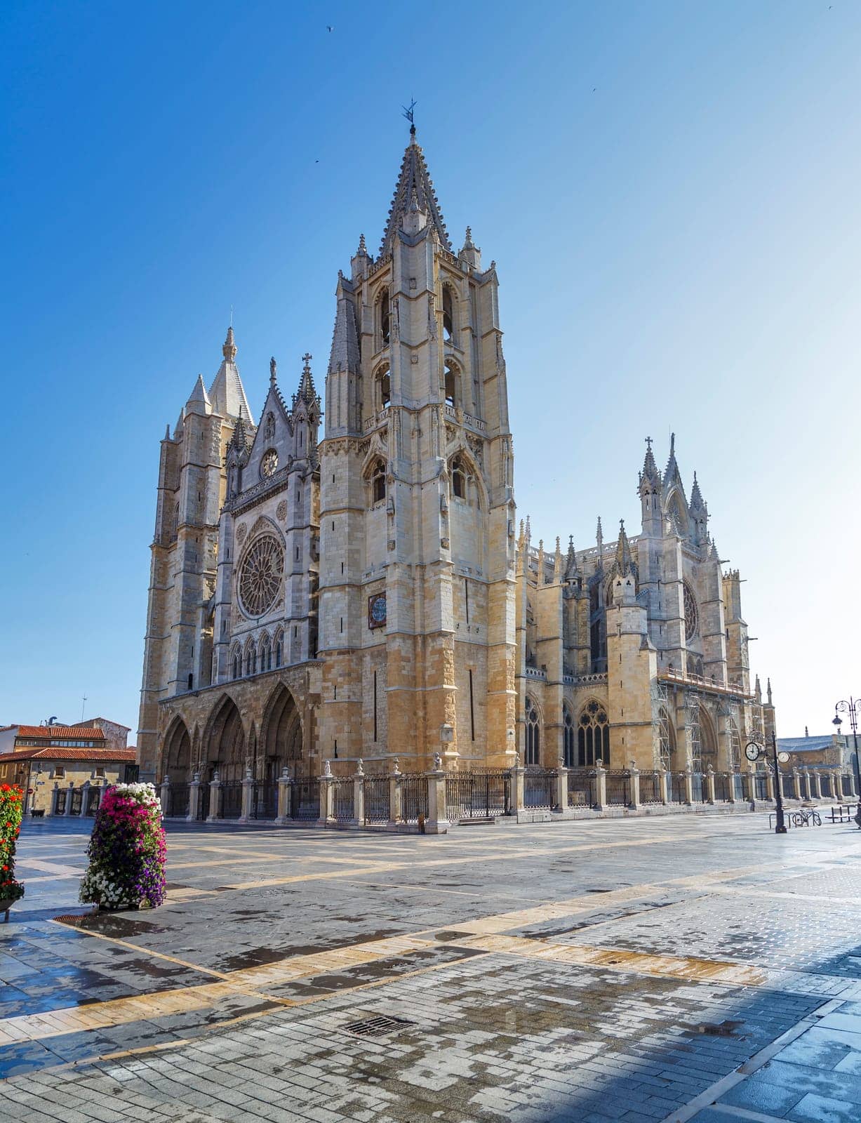 Gothic cathedral of Leon, Castilla Leon, Spain.
