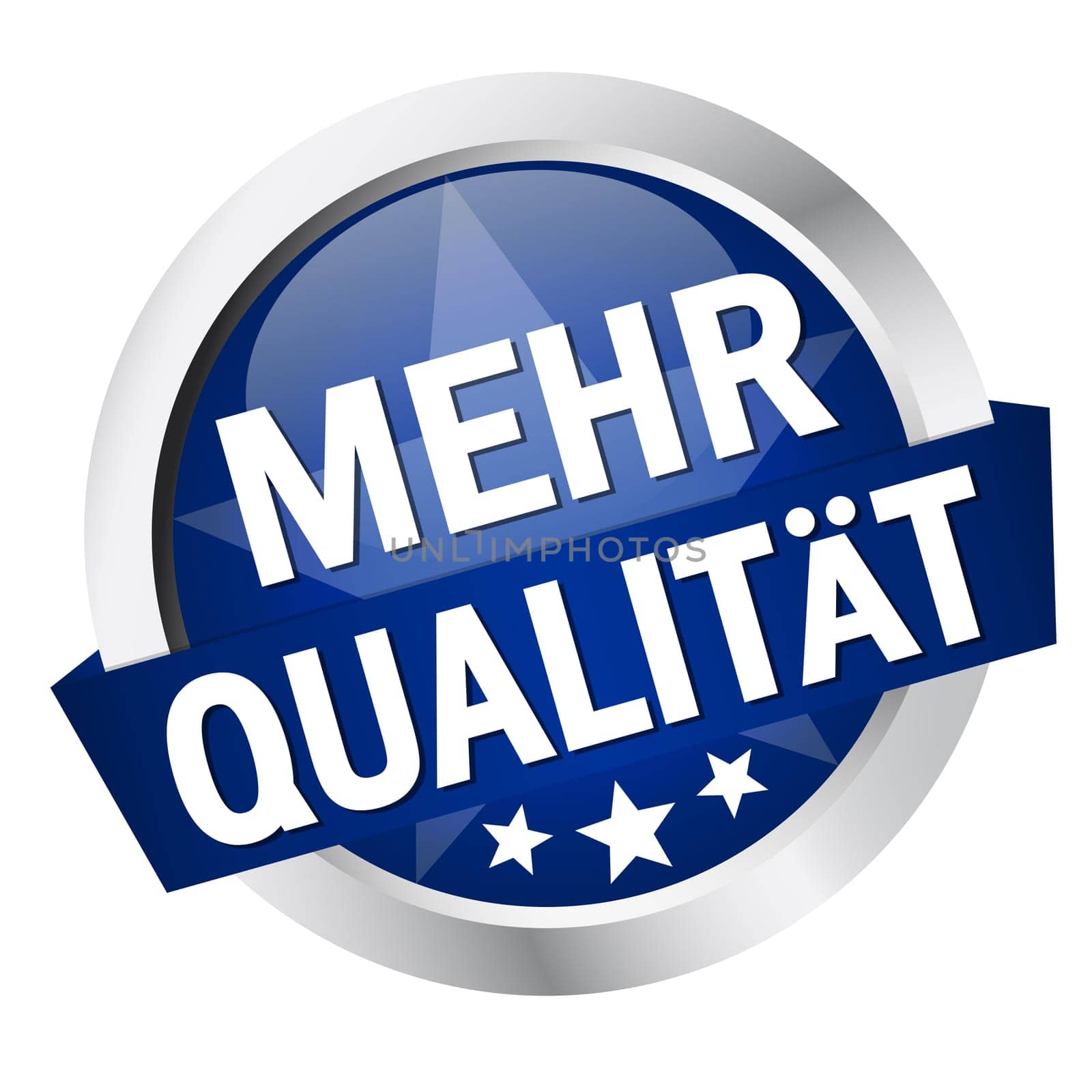 Button with banner " MORE QUALITY """