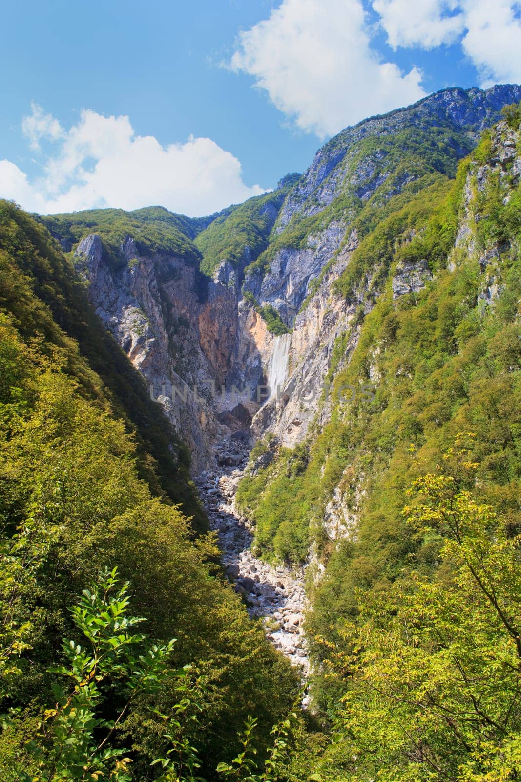 View of Slovenian Julian Alps in the summer