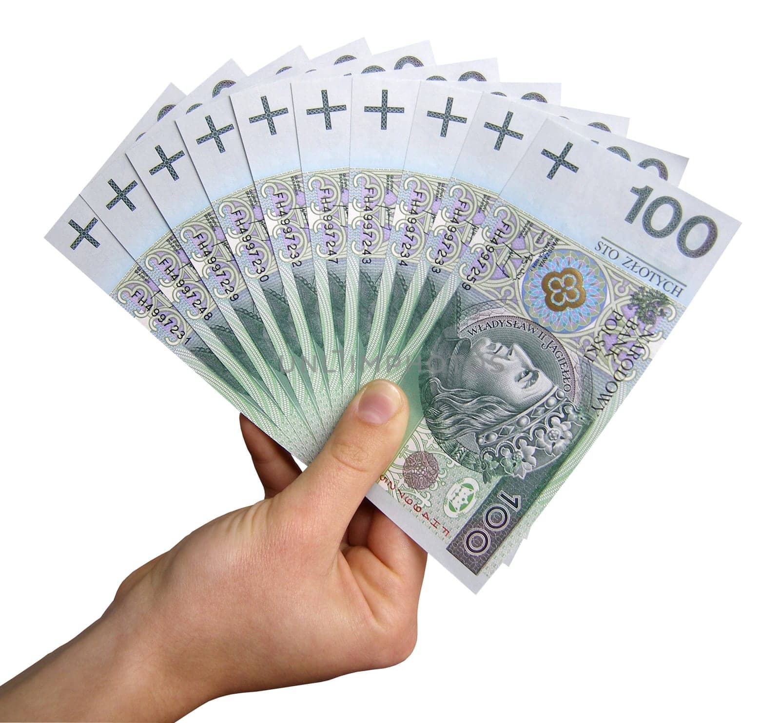 Stock of the money in the hand