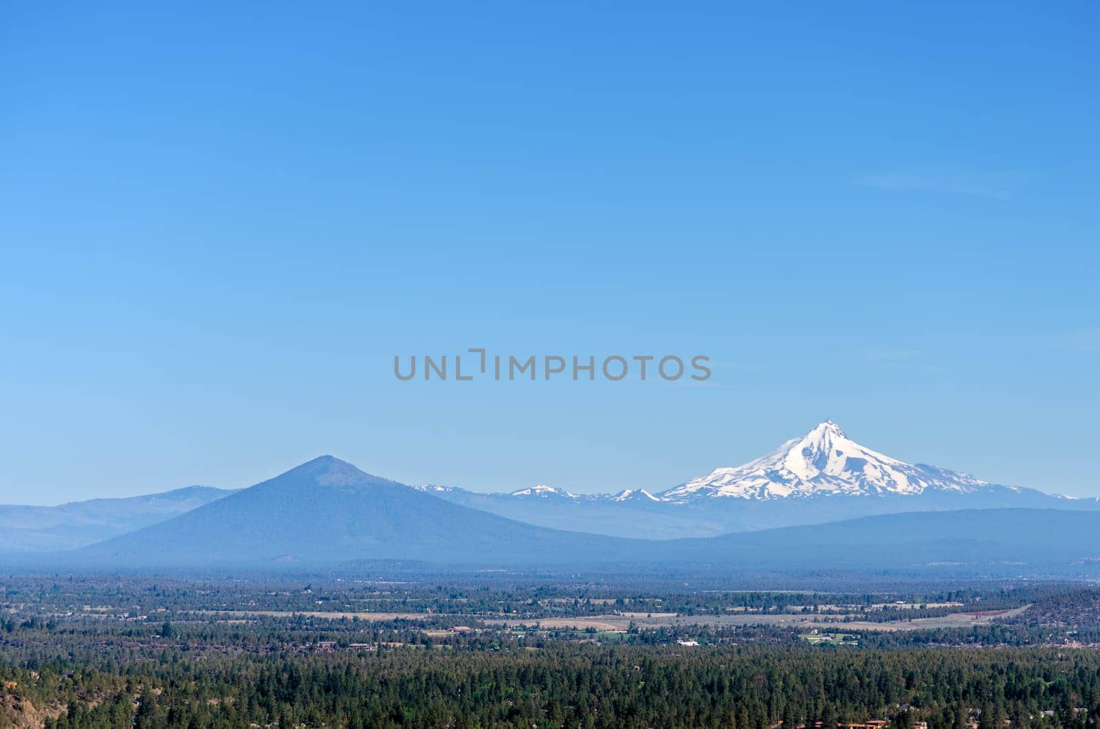 Mount Jefferson and a beautiful valley in Central Oregon