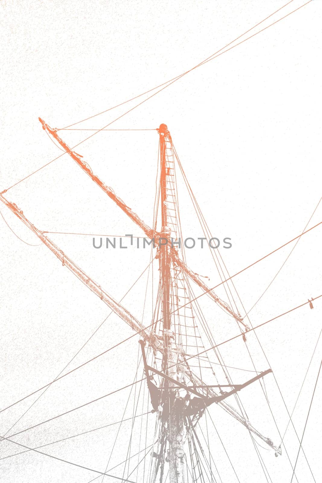The pictorial representation of a sailboat mast.