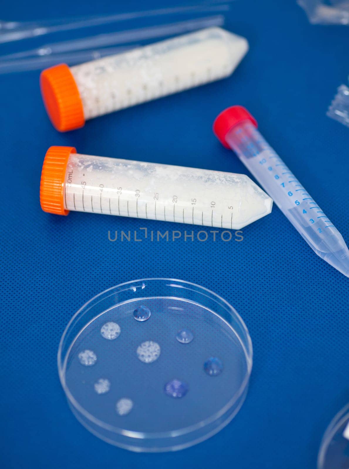 Close up of test tubes