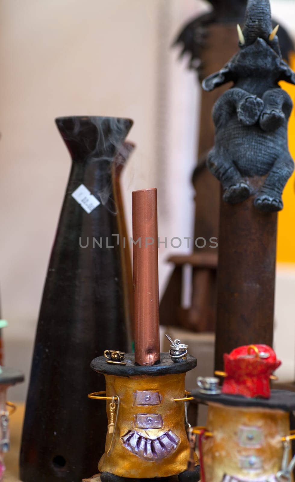 A lot of various scented Incense in a street market
