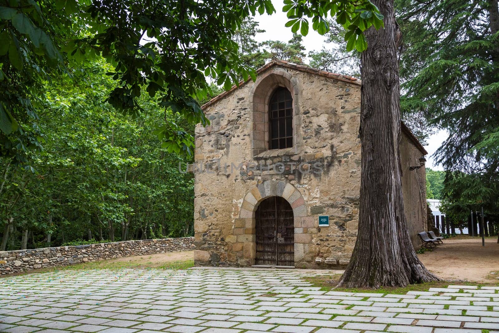 Church of Sant Martí de Pertegas, XII century in Sant Celoni, Barcelona Spain