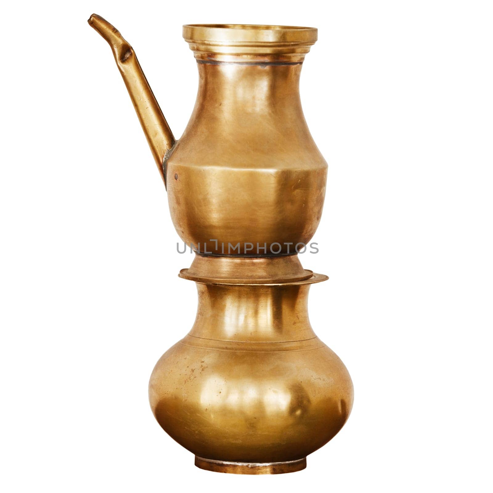 Ancient Indian Utensils isolated on white background