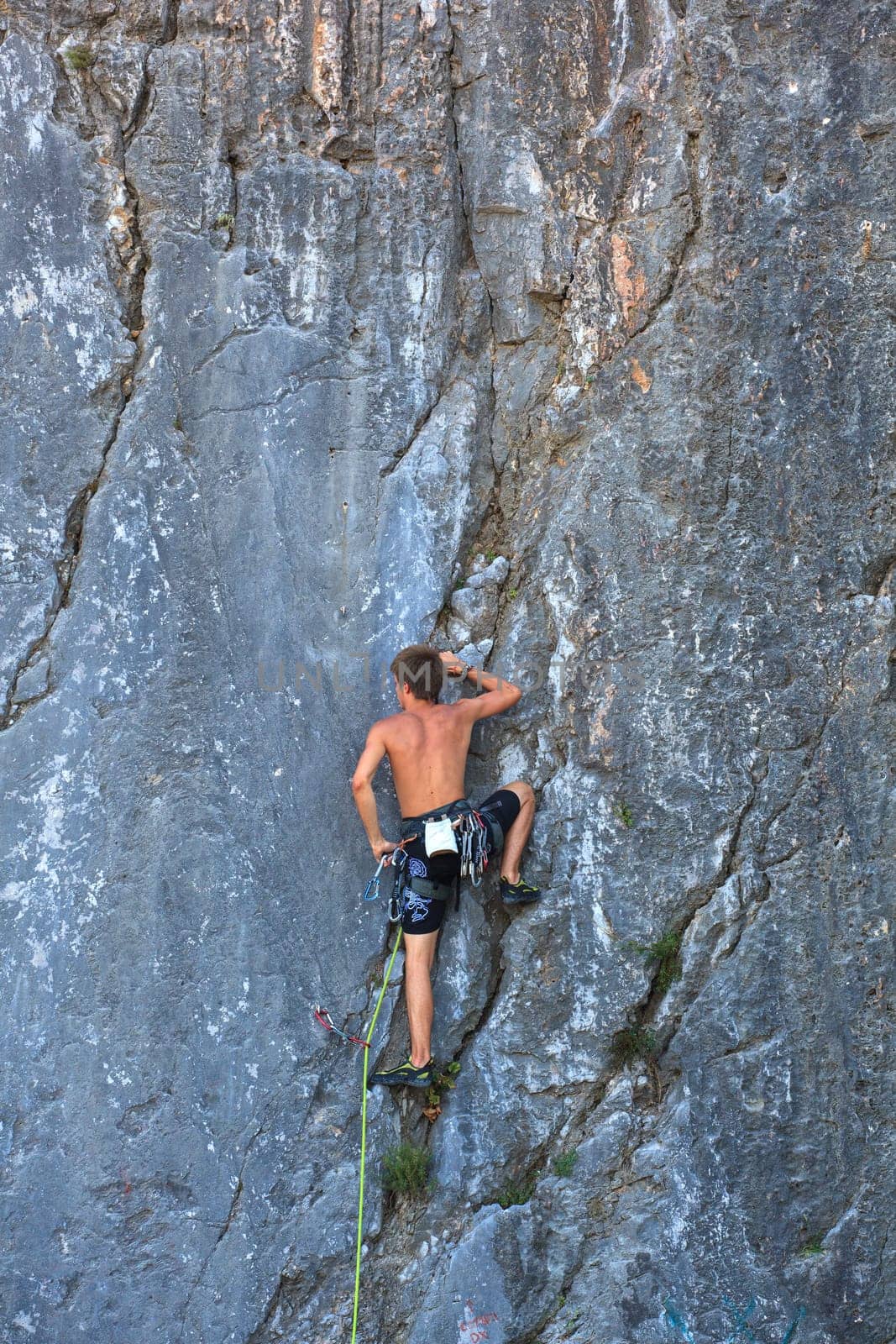 Young Climber on Sistiana rock - Trieste
