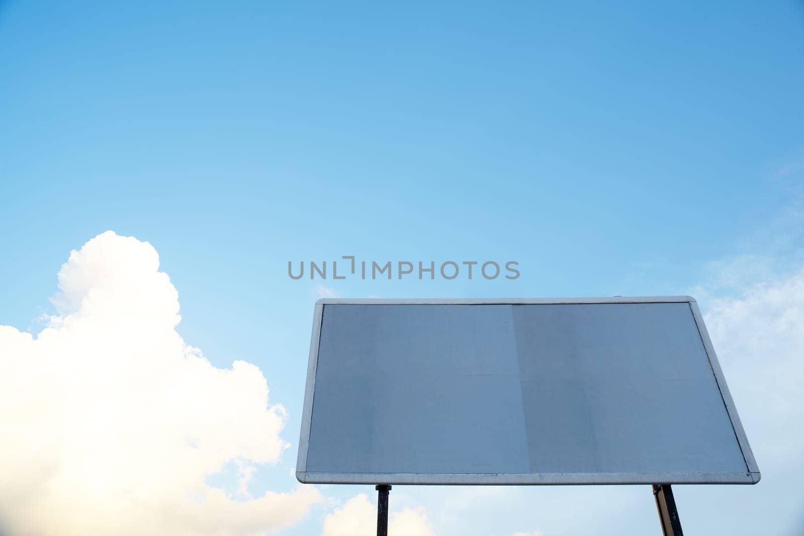 Empty billboard on a sky background