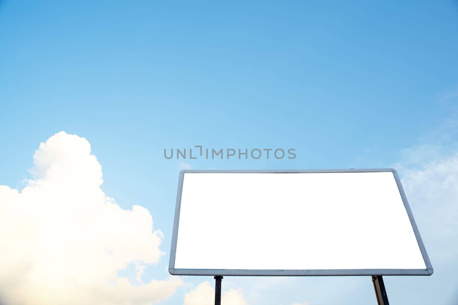Empty billboard on a sky background