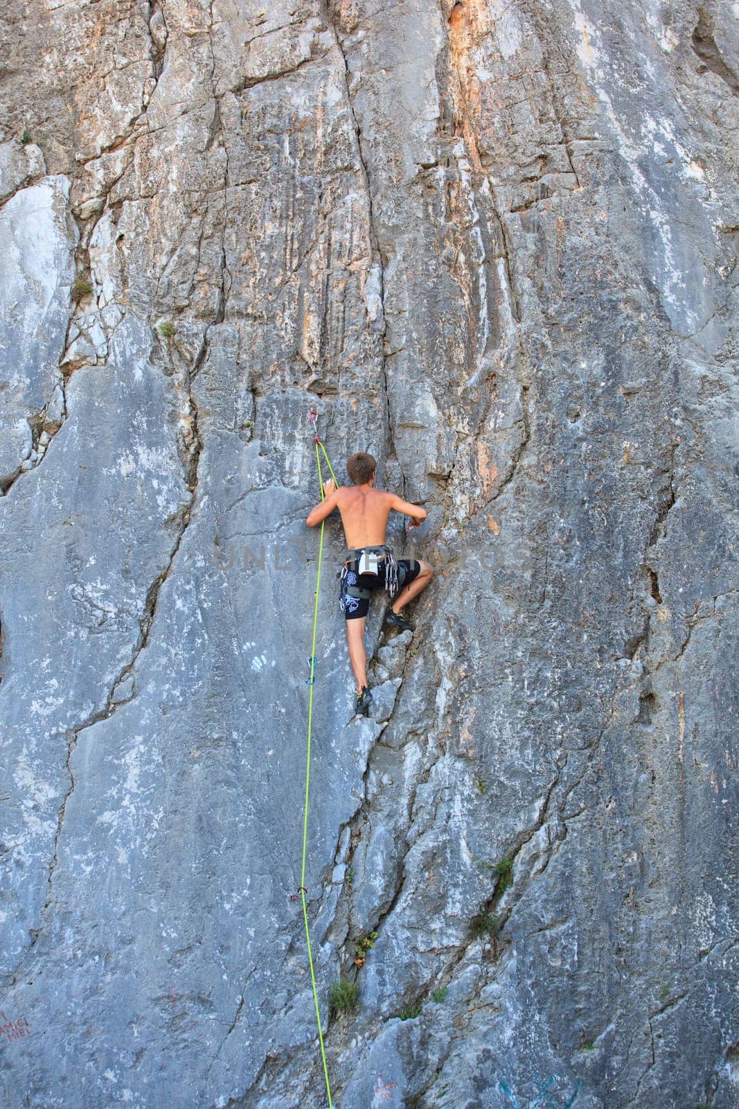 Young Climber on Sistiana rock - Trieste