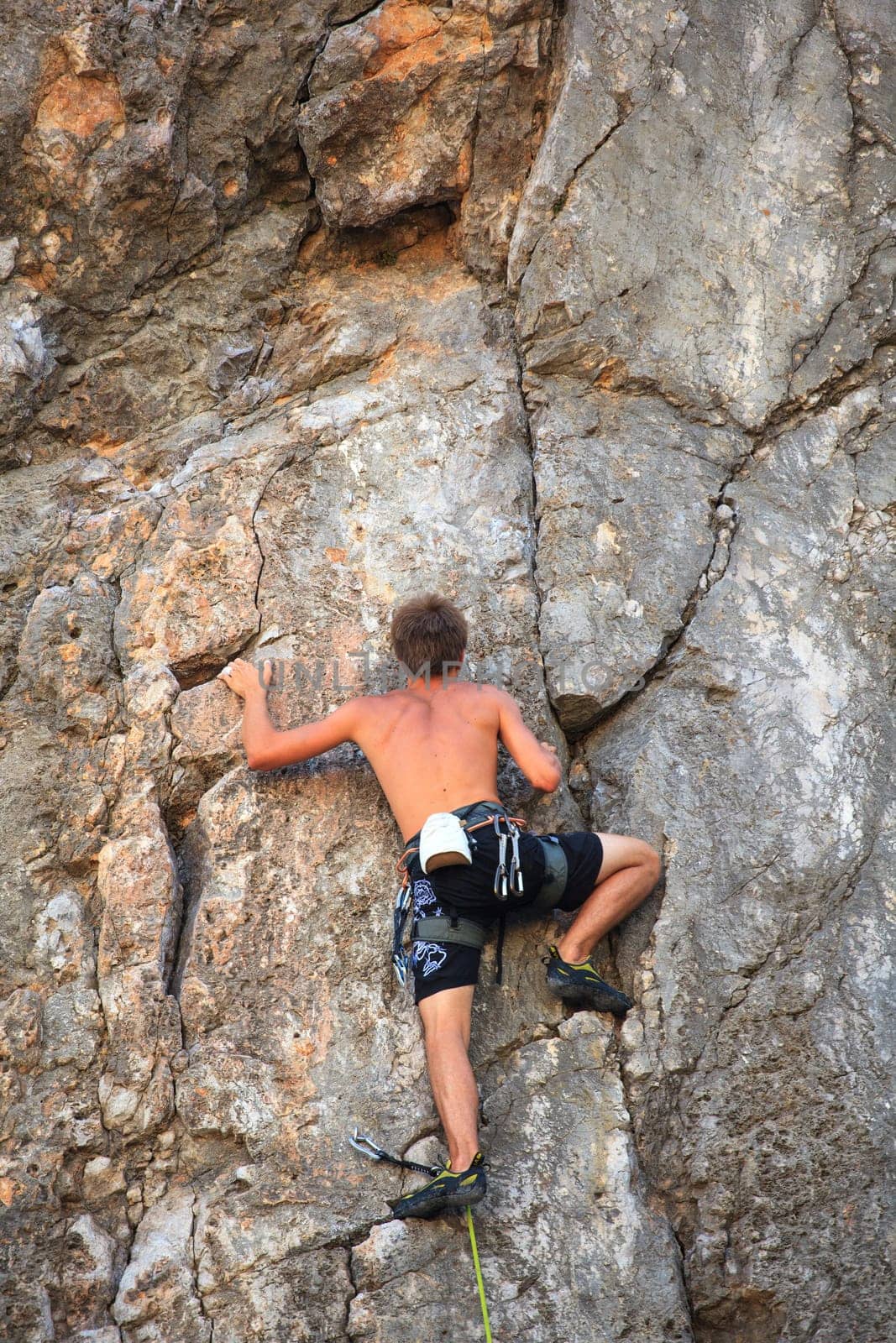 Young Climber on Sistiana rock - Trieste