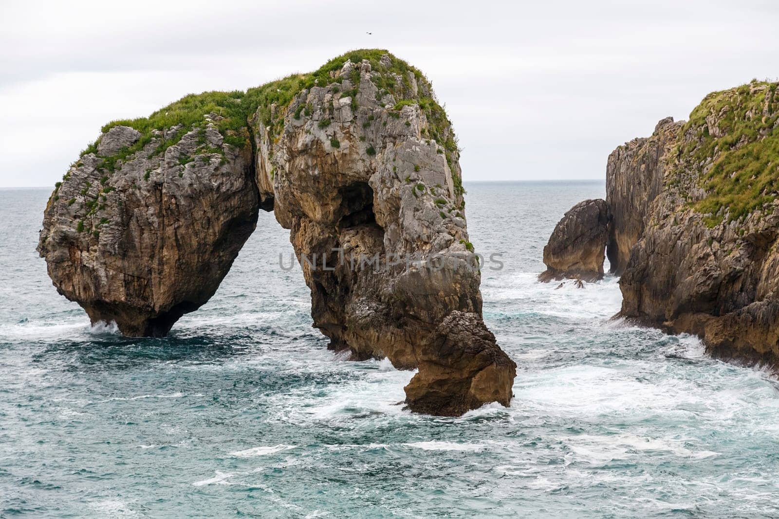 Villahormes Cliffs and canyon in Llanes, Asturias Spain