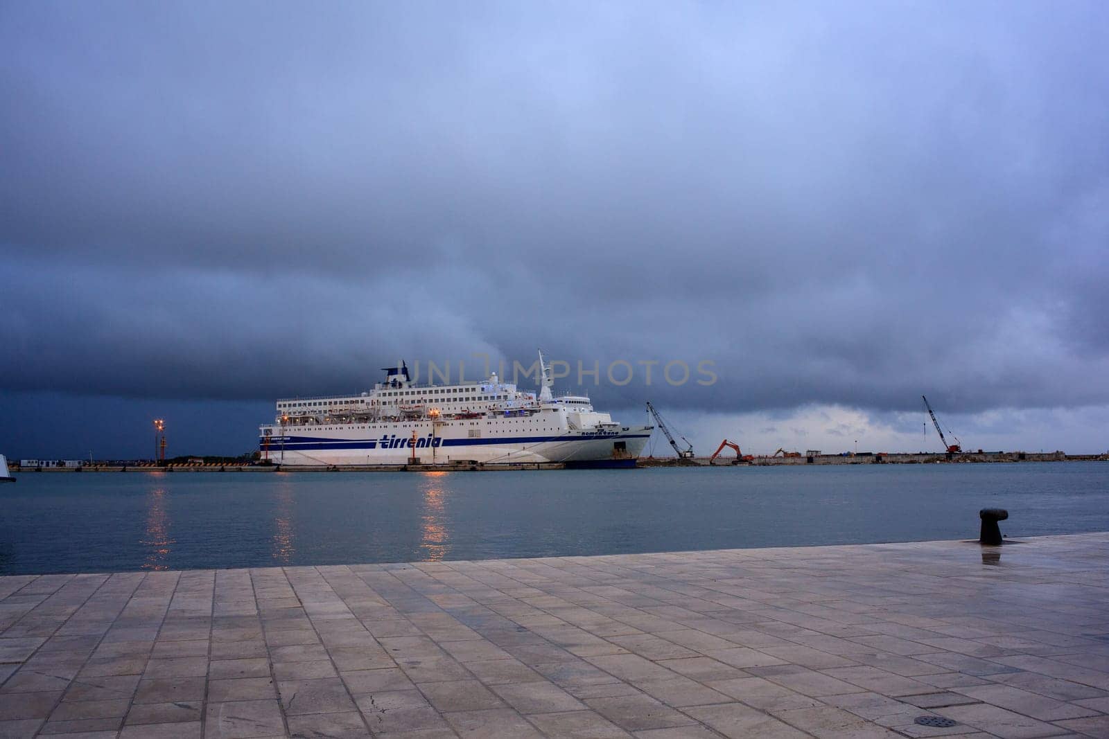 View of a ship in the Trapani port