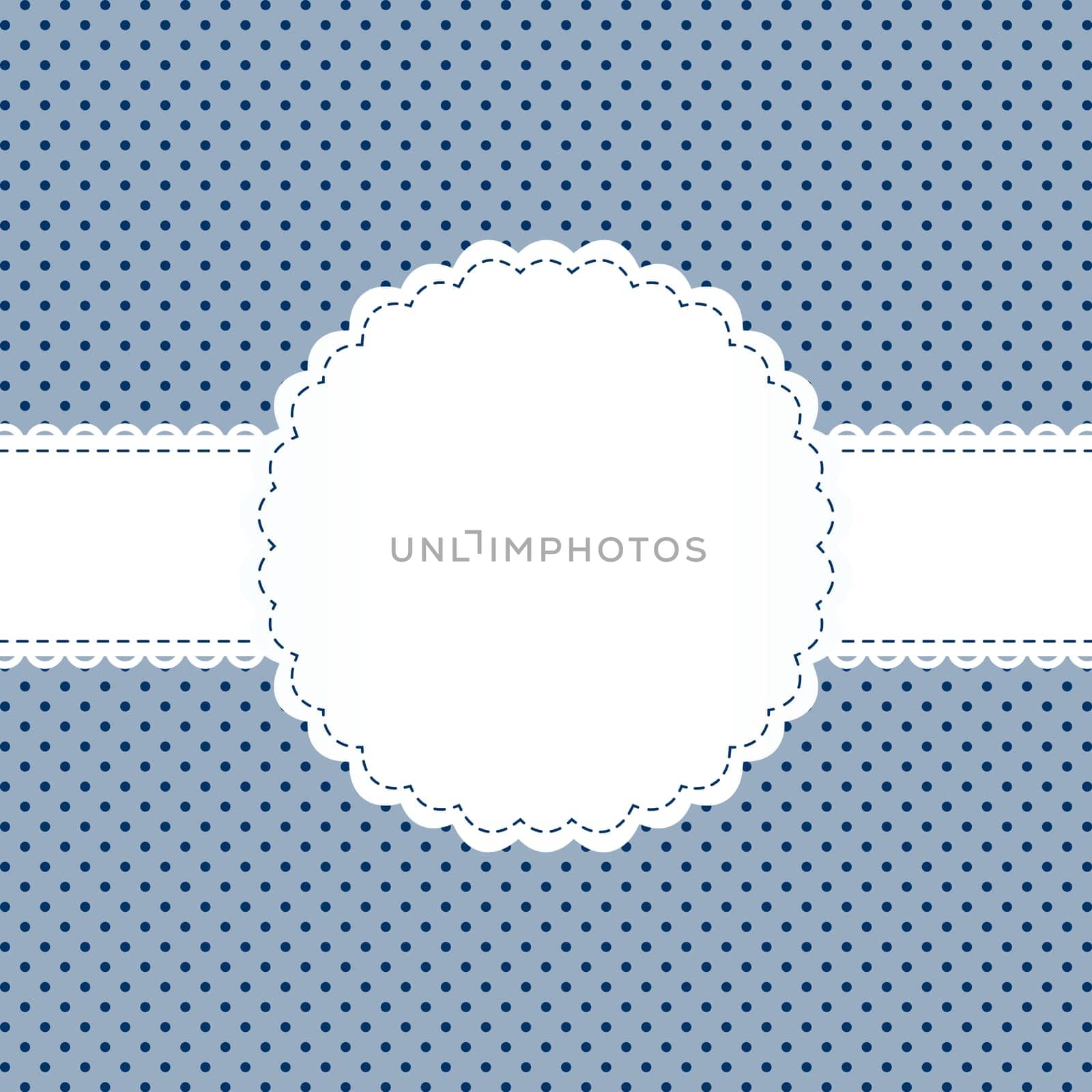 Banderole on dot pattern