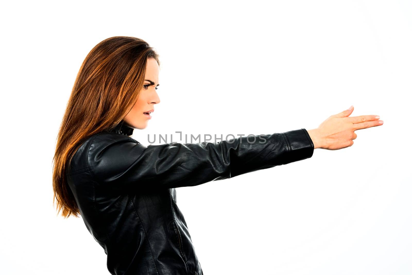 studio shot on white background
