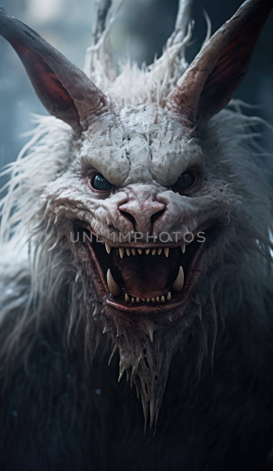 Evil predatory fictional rabbit monster, AI by starush