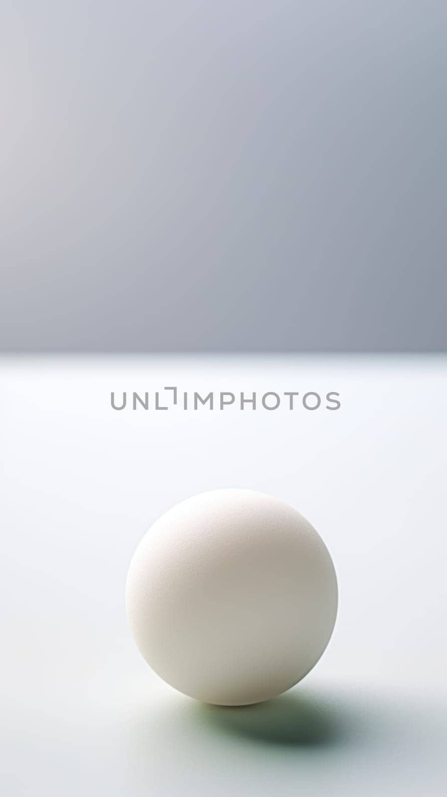 A ping pong ball sitting on a table with a white background
