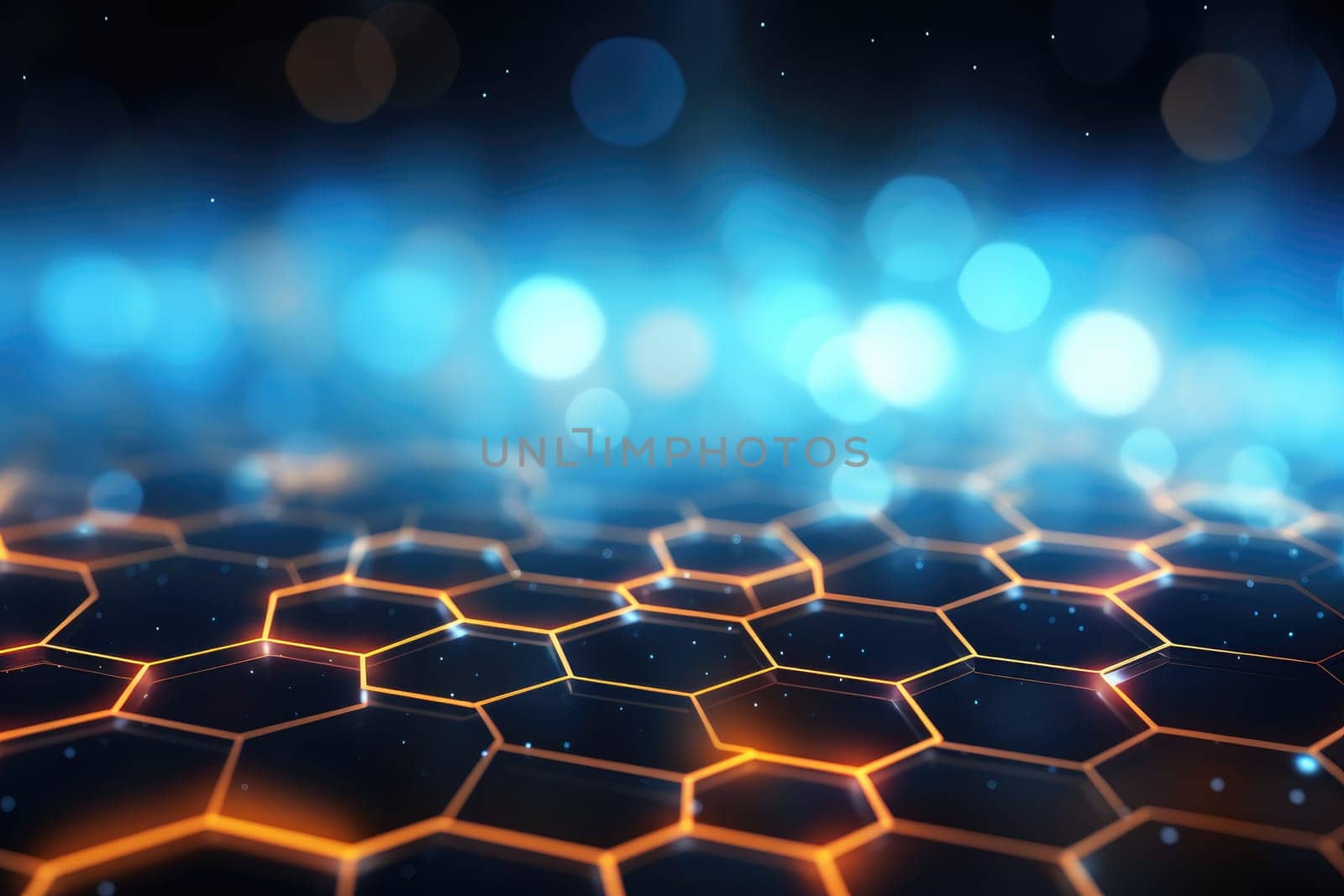 Futuristic technology background, Digital Geometric. Generative AI by itchaznong