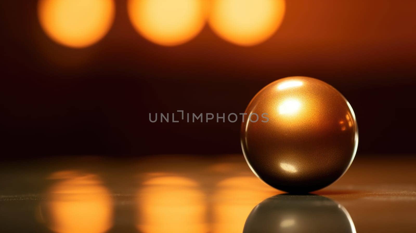 Golden egg on a table with a candle in the background, AI by starush