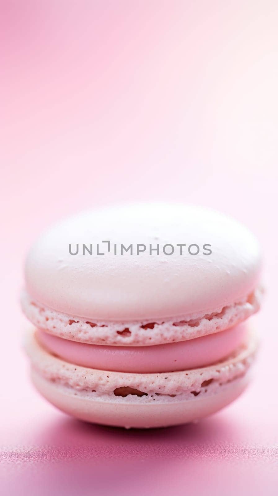 A close up of a macaron on a pink background, AI by starush