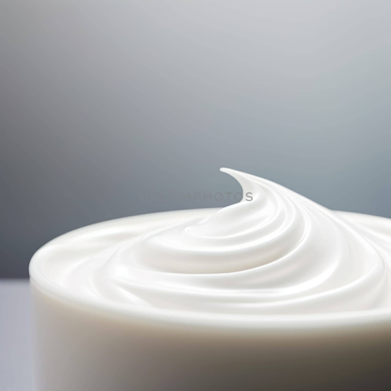 A close up of a bowl of whipped cream, AI by starush